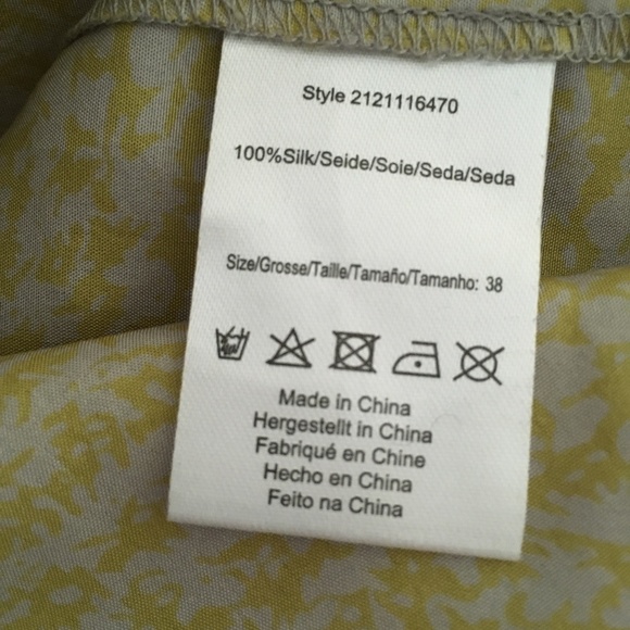 DAY BIRGER ET MIKKELSEN Ella Silk Petal Neckline Gold Blouse 38 M - Picture 5 of 5